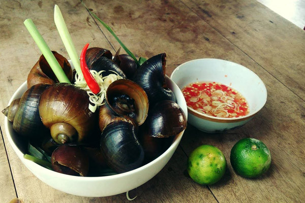 cách nấu ốc hấp sả ớt