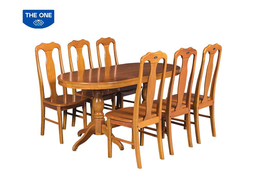 Bàn ghế ăn gỗ tự nhiên THE ONE TB06 - TGA02