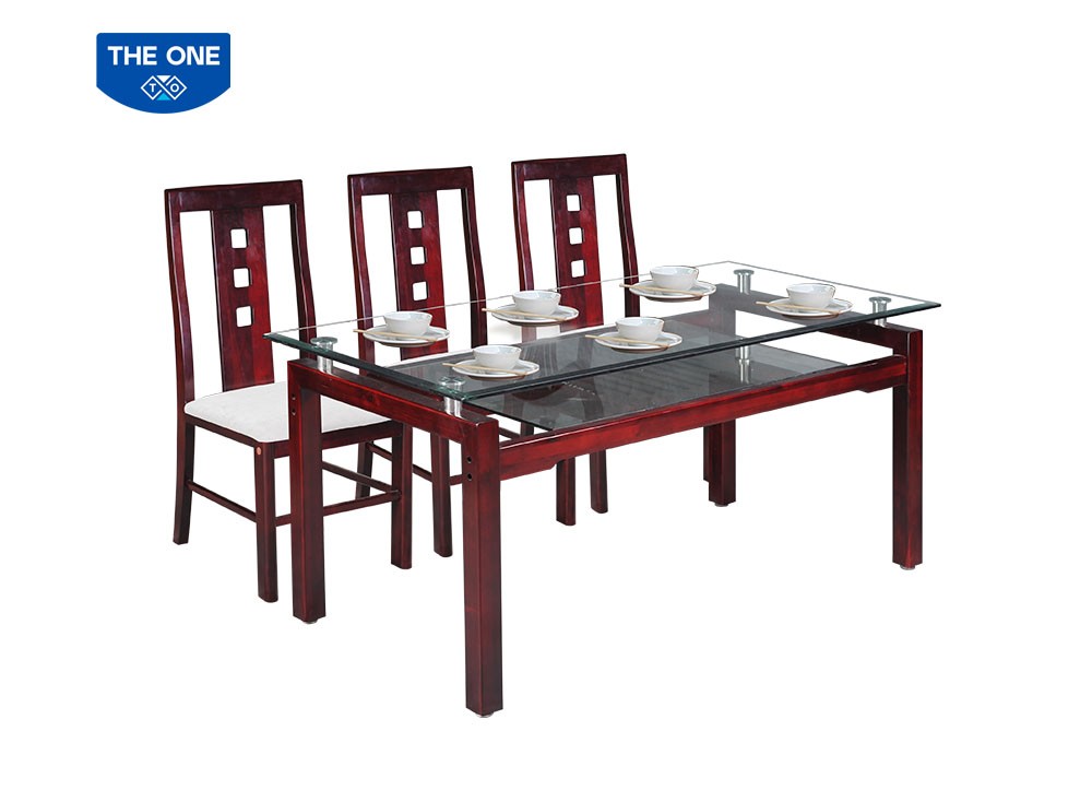 Bàn ghế ăn gỗ tự nhiên THE ONE TGA24N