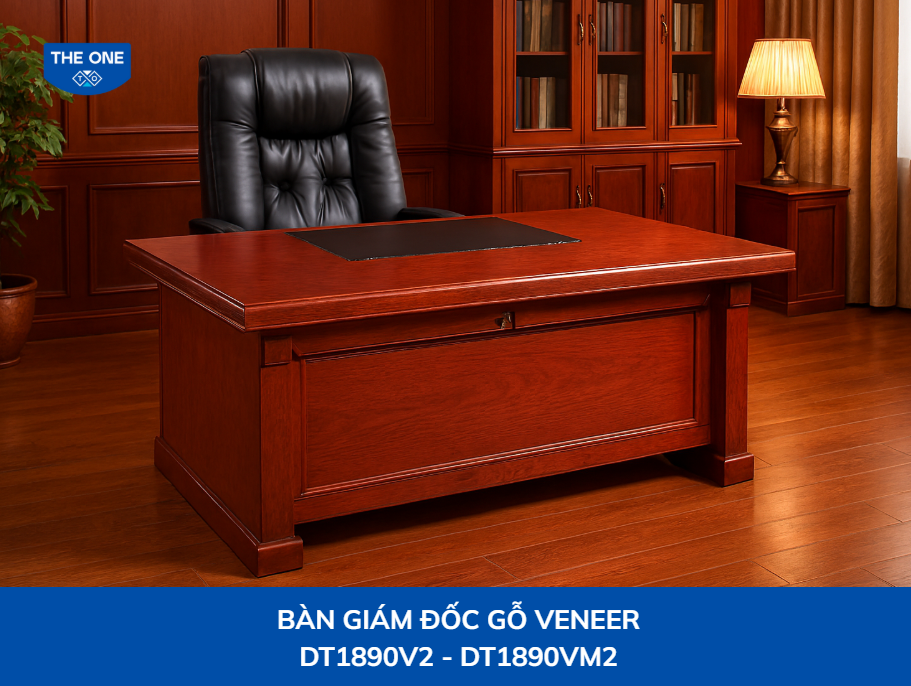 Bàn giám đốc kích thước: Rộng 1800 x Sâu 900 x Cao 760mm - Màu N1/N2/N3/N4/N6 (vàng gỗ, đỏ đậm, vàng cam, nâu gỗ, nâu đậm).