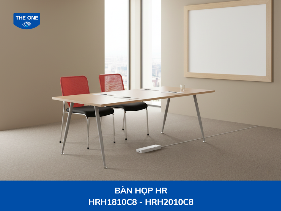 Bàn họp kích thước sản phẩm: Rộng 1800 x Sâu 1000 x Cao 750mm - Màu M1/M2/M12 (vàng nhạt, be, nâu nhạt).