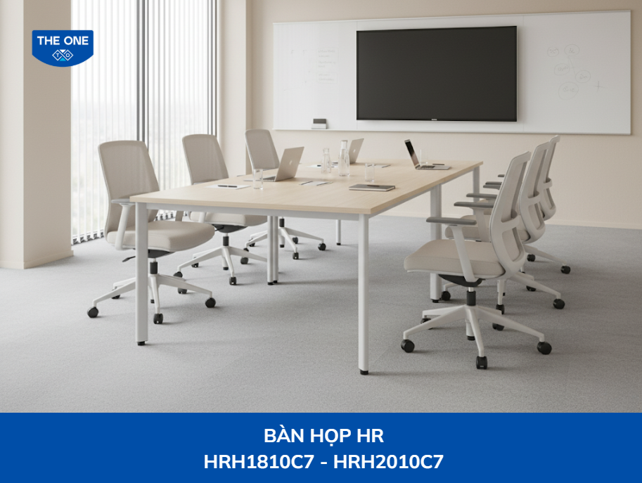 Bàn họp kích thước sản phẩm: W1800 x D1000 x H750mm - Màu M1/M2/M12 (vàng nhạt, be, nâu nhạt).