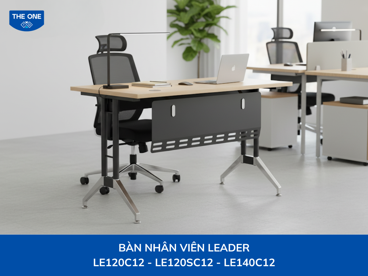 Bàn chuyên viên W1200 x D600 x H750mm, màu vân gỗ sáng.