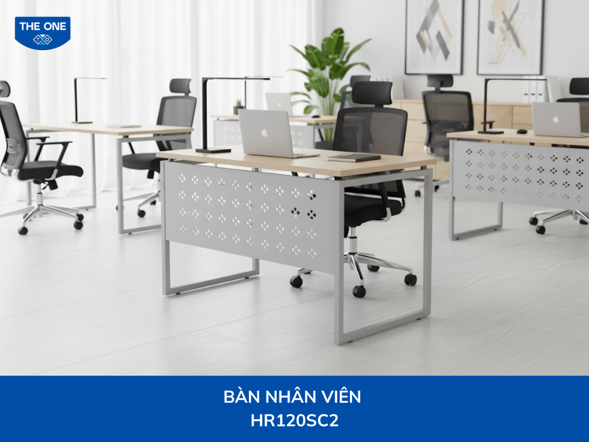 Bàn nhân viên Rộng 1200 x Sâu 600 x Cao 750mm, màu M1/M2/M12 (vàng nhạt, nâu nhạt, xám nhạt).