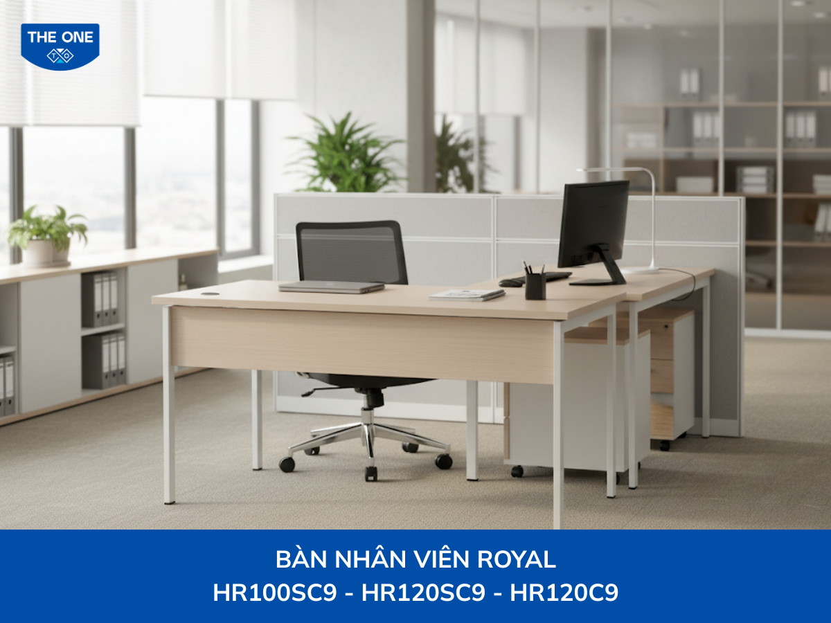 Bàn làm việc Rộng 1000 x Sâu 600 x Cao 750mm, màu M1/M2/M12 (vàng nhạt, nâu nhạt, xám nhạt.