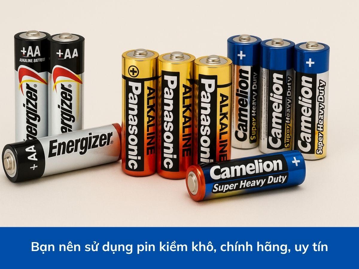 Lựa chọn pin kiềm khô, chính hãng, uy tín cho két sắt