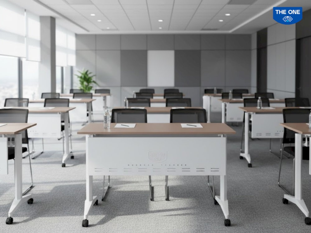 Bàn hội trường khung thép với thiết kế hiện đại có giá dao động từ 1.000.000 đến 3.500.000 