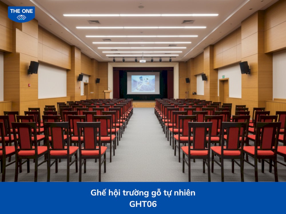 Ghế hội trường The One có khung thép chắc chắn.