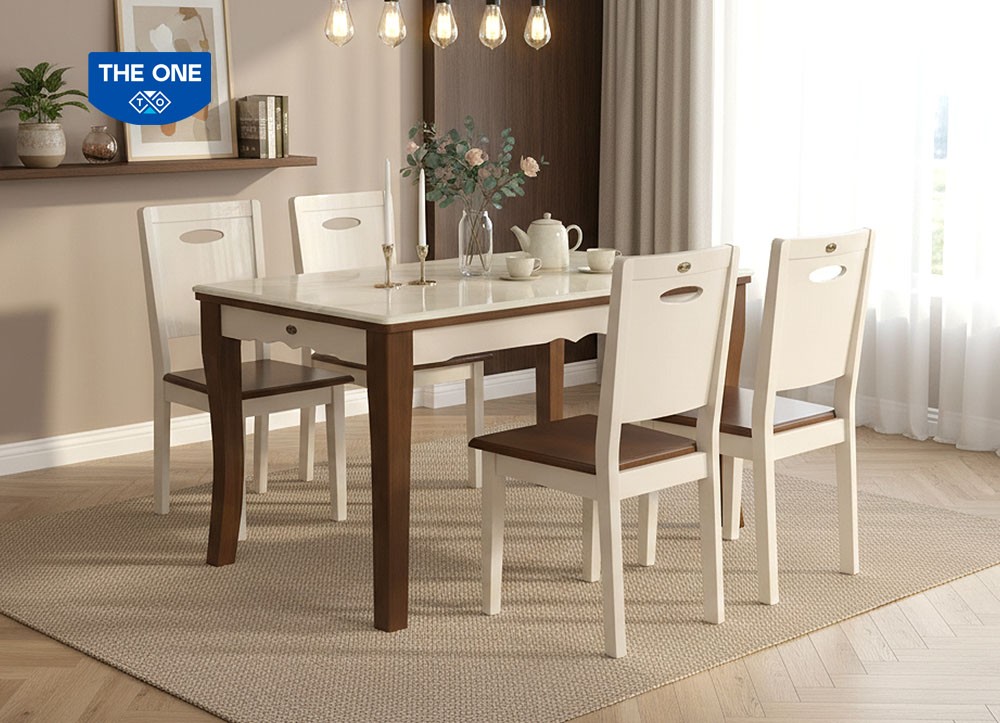 BÀN GHẾ ĂN GỖ SƠN HIGH GLOSSY THE ONE 
HGB75A/HGB75B/ HGG75