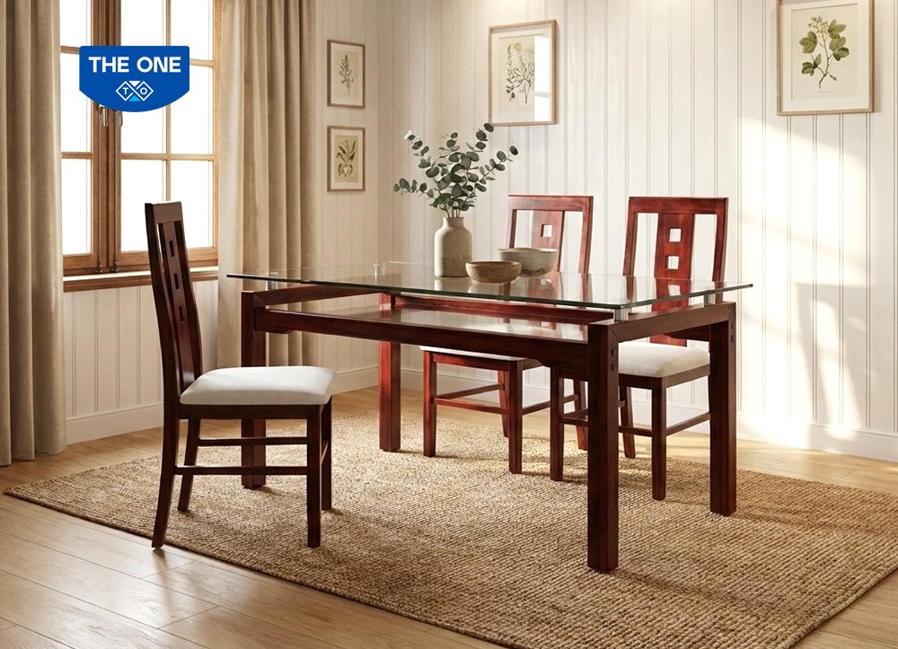 BÀN ĂN GỖ TỰ NHIÊN THE ONE 
TB09 + TGA24N