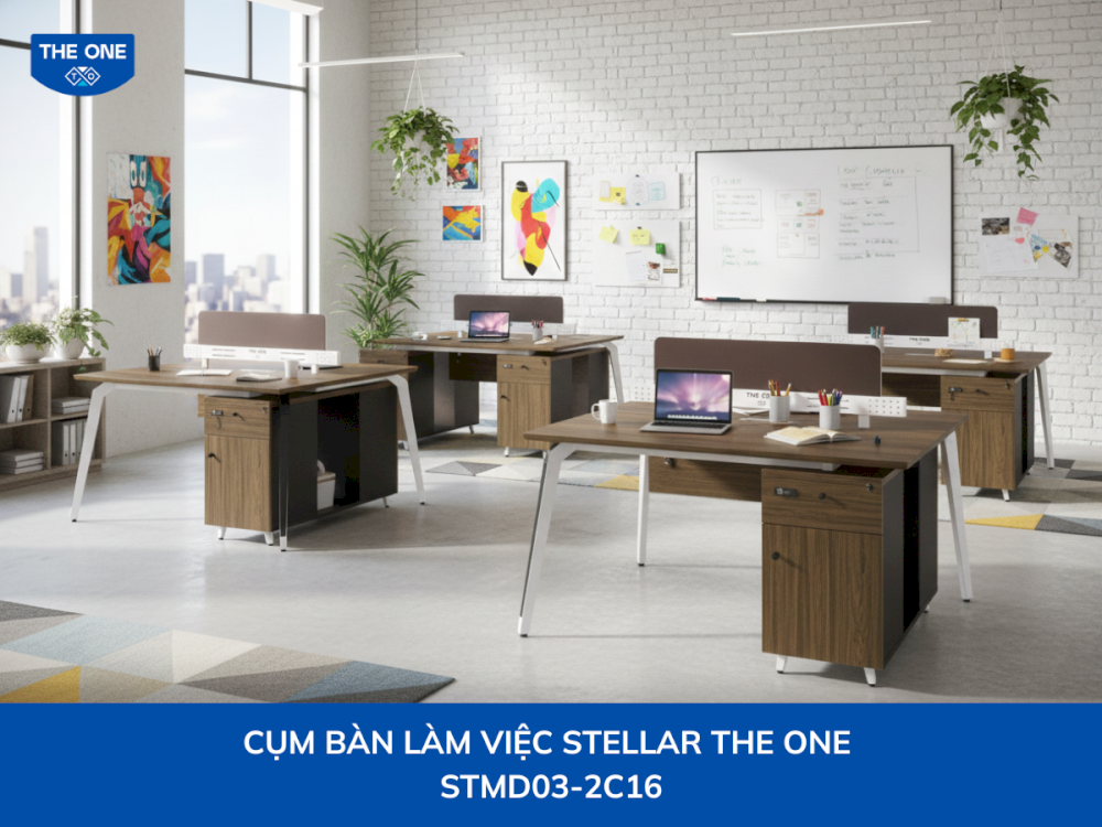 Giá cụm bàn làm việc Stellar The One STMD03-2C16 dao động khoảng từ 4.312.000 VNĐ đến 4.500.000 VNĐ (chưa bao gồm VAT) tùy nhà phân phối.