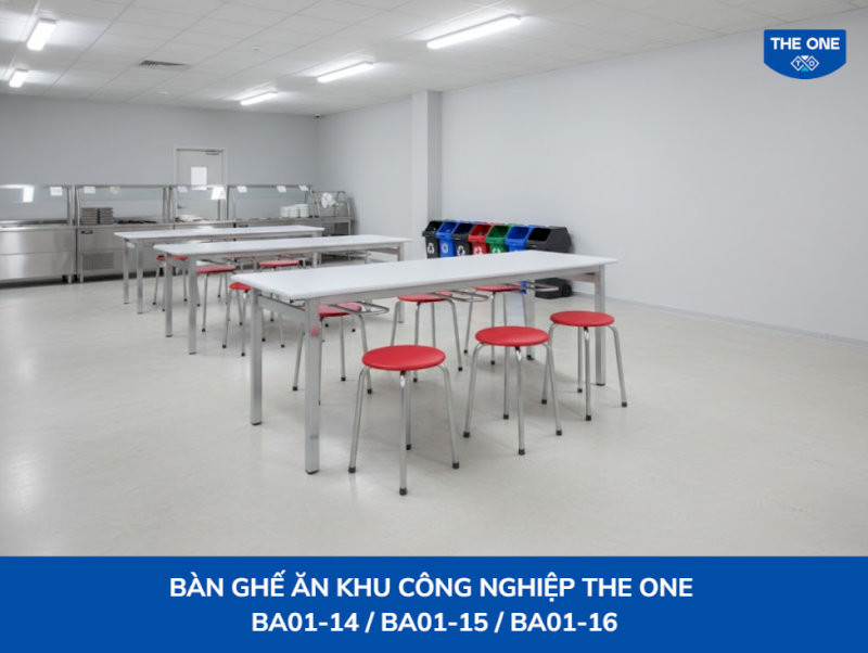 Bàn ăn công nghiệp The One BA01-14 / BA01-15 / BA01-16 có giá dao động từ khoảng 2.195.000 VNĐ đến 3.590.000 VNĐ tùy đại lý phân phối.