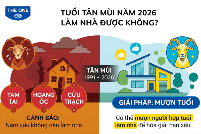Tuổi Tân Mùi làm nhà năm 2026 có được không?