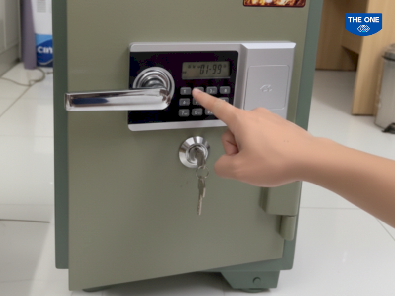 Cửa chưa được đóng chặt nhưng đã kích hoạt cơ chế khóa.