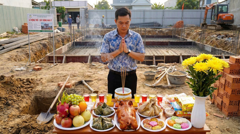 Người được mượn tuổi thay mặt gia chủ thực hiện nghi lễ cúng bái và động thổ để hóa giải hạn Kim Lâu và cung Ngũ Thọ Tử, giúp quá trình khởi công diễn ra thuận lợi và mang lại bình an cho tổ 