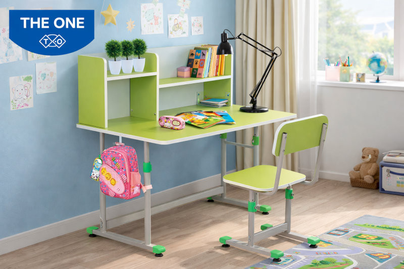 Ghế học sinh kích thước: W340 x D400 x H640 - 730 mm - Màu sắc: Xanh lá