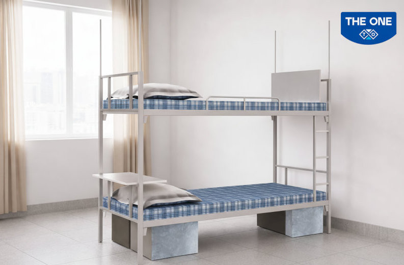 Giường của Nội thất The One thường được phủ Melamine chống xước, chống ẩm
