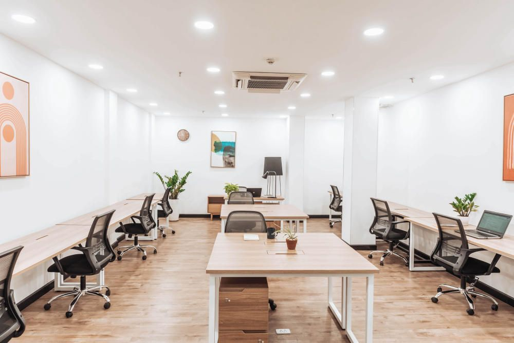 Bố trí văn phòng theo Phong cách thiết kế văn phòng chia sẻ Co‑working (Co‑working)