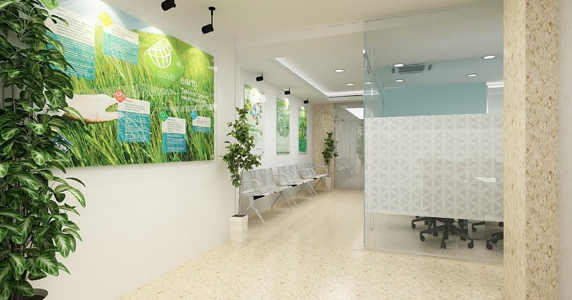 Bố trí văn phòng theo phong cách thiết kế văn phòng xanh ECO