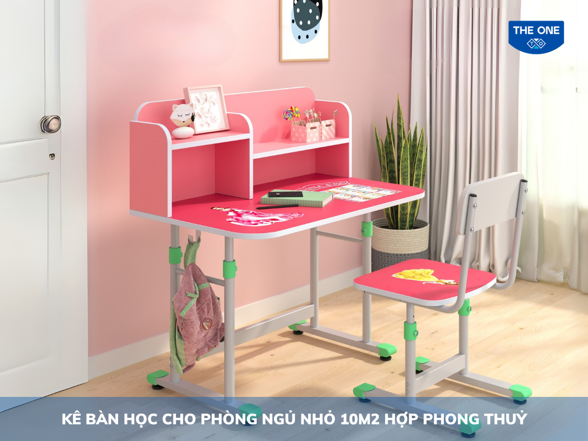 Kê bàn học hợp phong thuỷ trong phòng ngủ nhỏ dưới 10m²