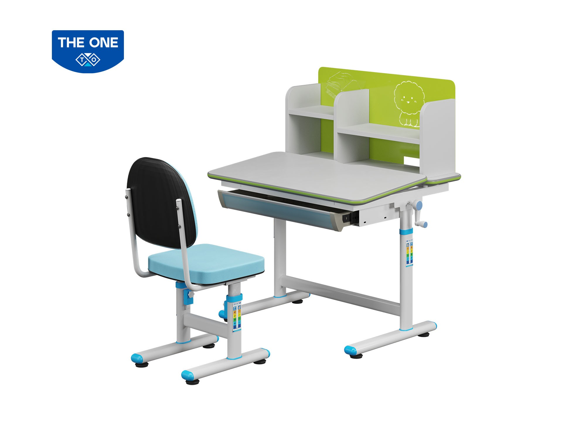 kích thước bàn ghế học sinh cấp 2 - Bàn học sinh có kệ sách tích hợp