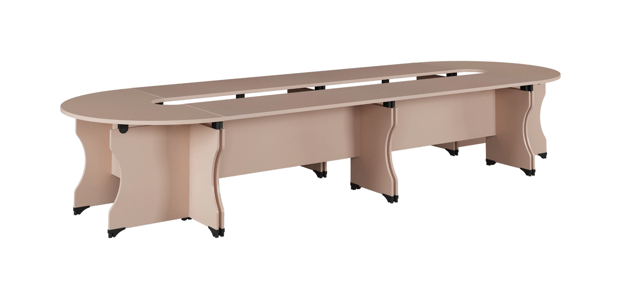 kích thước bàn họp 20 người - Bàn học hình oval bo tròn các góc
