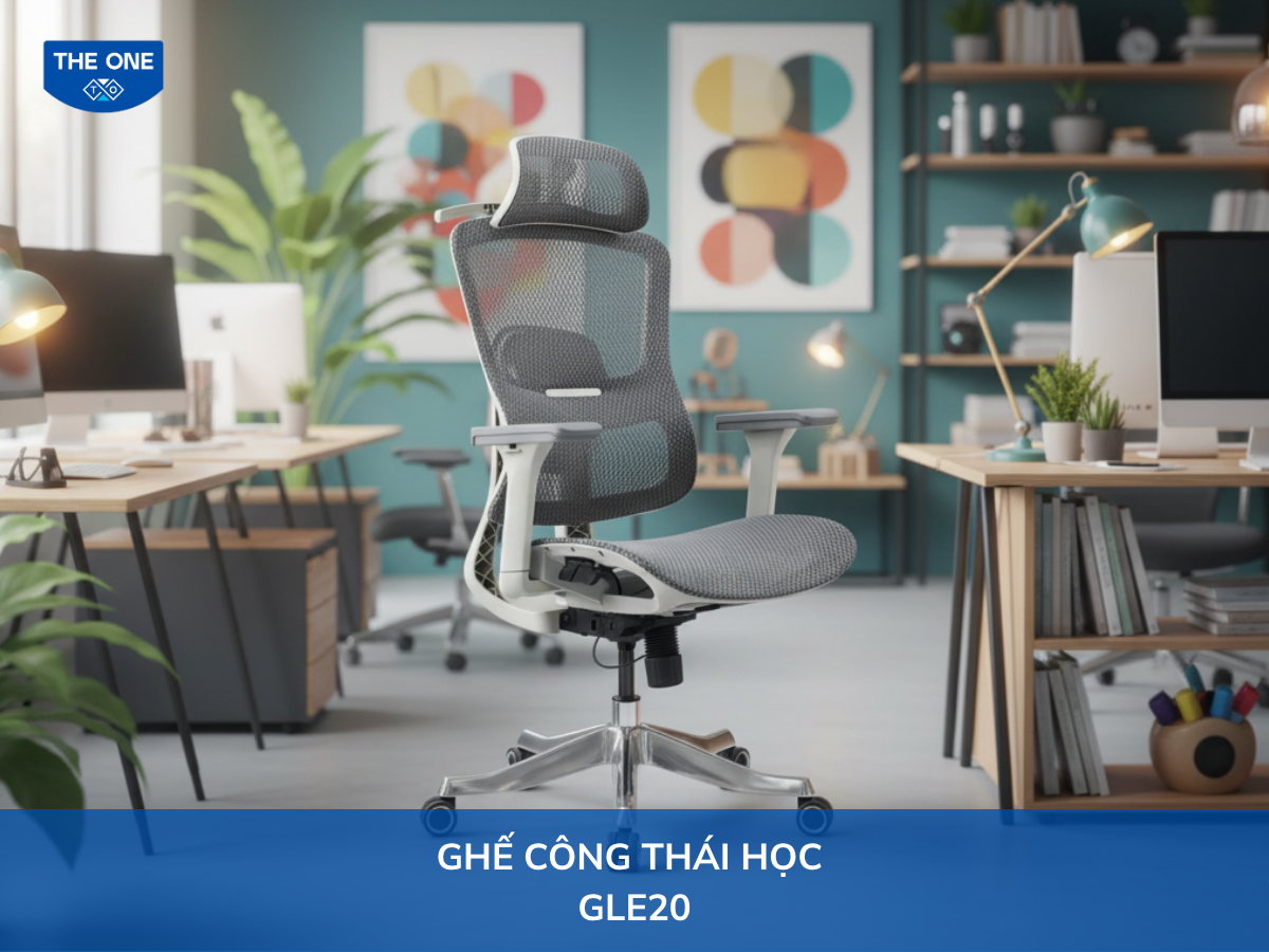 Ghế công thái học GLE20 hỗ trợ tư thế ngồi chuẩn