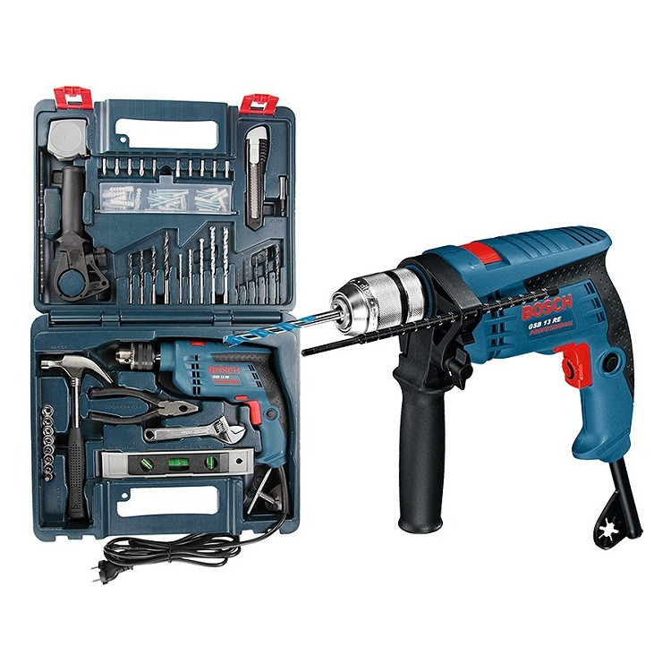 Máy khoan BOSCH GSB 13 RE SET100 B (13MM-650W)/06012271K3