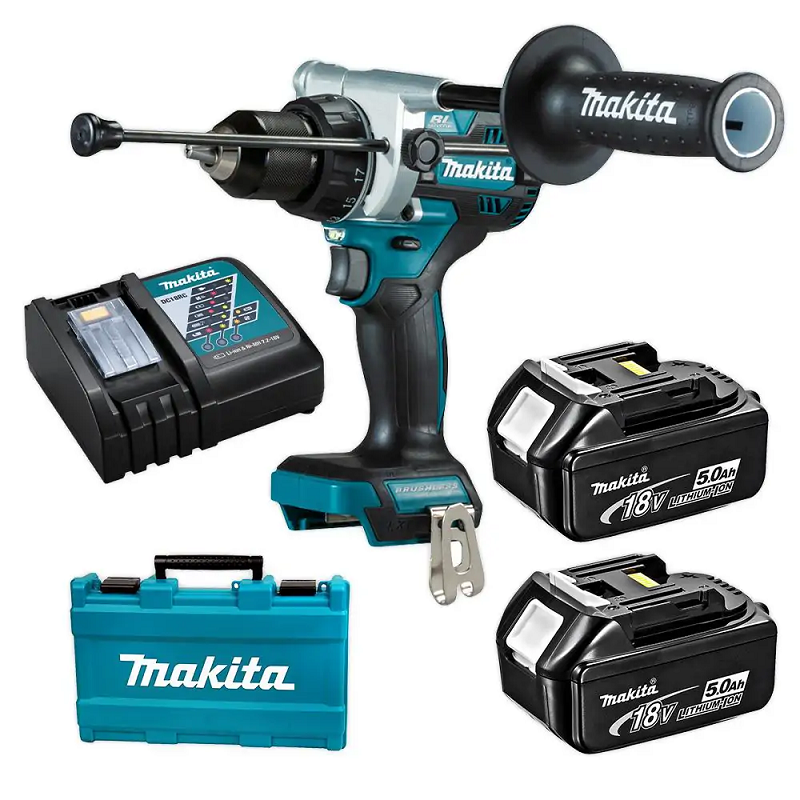 Máy khoan búa, vặn vít MAKITA - DHP486RTE (13MM-18V*2 5.0Ah)