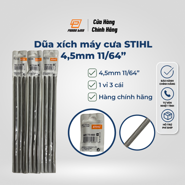 Dũa 4.5MM STIHL - 5605-773-4503 (1 vỉ 3 Cái)