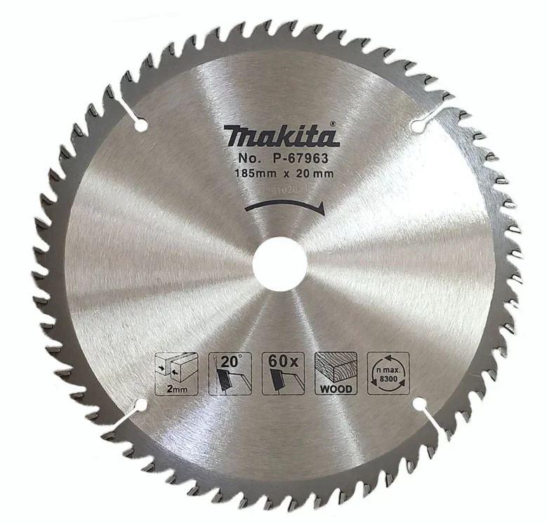 Lưỡi cưa gỗ hợp kim MAKITA - (185X2.0X60T) - P-67963