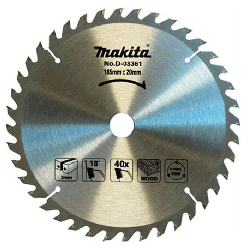 Lưỡi cưa gỗ hợp kim MAKITA - (185X20X40T) - D-03361