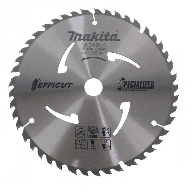 Lưỡi cưa gỗ hợp kim MAKITA - (185MMX20X45T) - B-68616