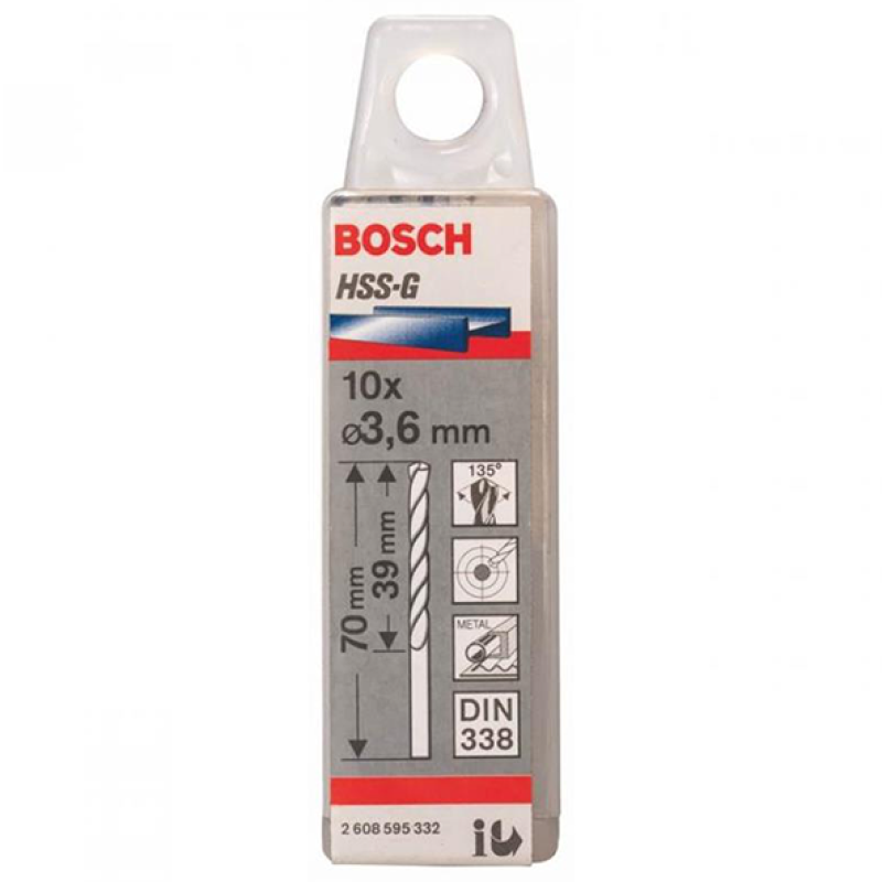Mũi khoan HSS BOSCH - 3.6MM (10 mũi) - 2608595332