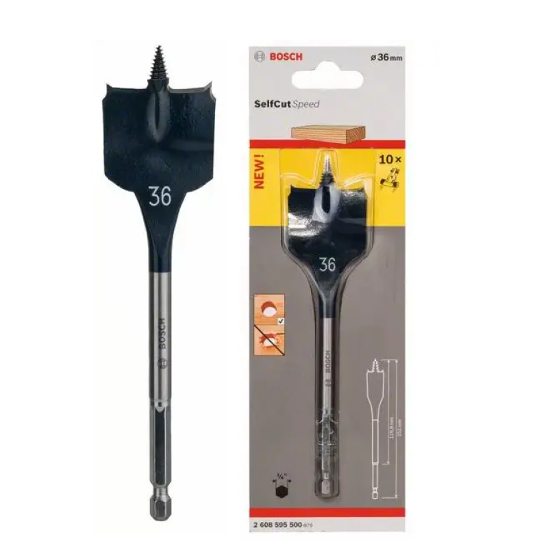 Mũi khoét gỗ đuôi cá BOSCH - (36X152MM) - 2608595500