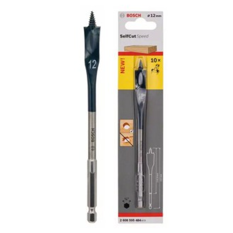 Mũi khoét gỗ đuôi cá BOSCH - (12X152MM) - 2608595484