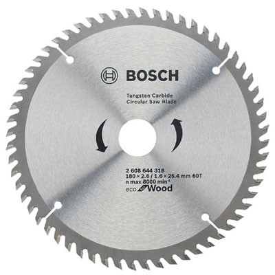 Lưỡi cưa gỗ BOSCH - (180X25.4.0X60T) - 2608644318