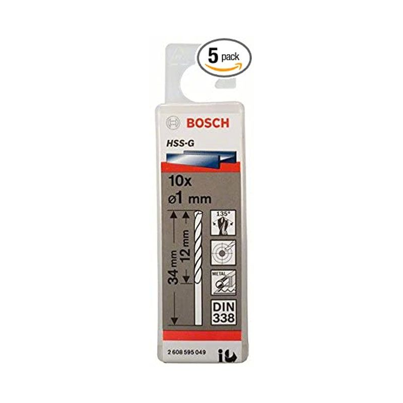 Mũi khoan HSS BOSCH - 1MM (10 mũi) - 2608595049