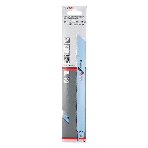Lưỡi cưa kiếm BOSCH - S1122BF - Sắt (bộ 5 lưỡi) - 2608656019
