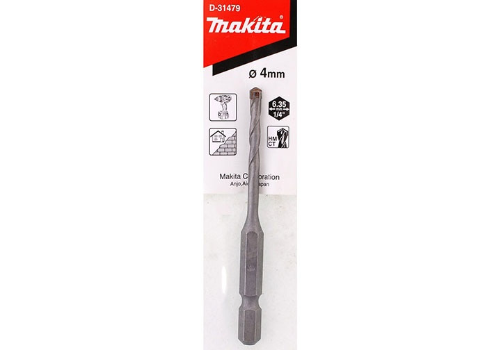 Mũi khoan bê tông 2 cạnh CLG 1/4" MAKITA - (4X80) - D-31479