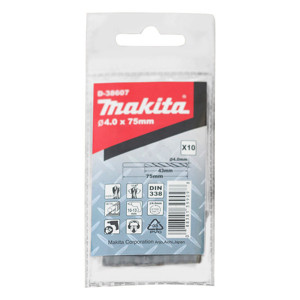 Mũi khoan sắt chuôi kẹp MAKITA (4.0X75X43MM) (10PCS) / D-38607