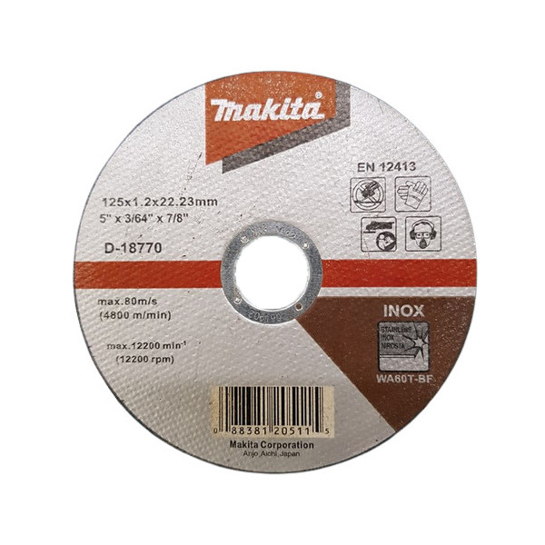 Đá cắt mỏng (125X1.2X22.23) MAKITA -  D-18770