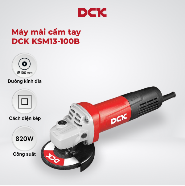 Máy mài góc công tắc đuôi DCK - KSM13-100 (820W)
