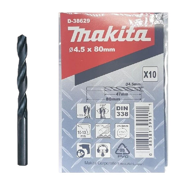 Bộ mũi khoan HSS-R MAKITA - (4.5MM) - D-38629