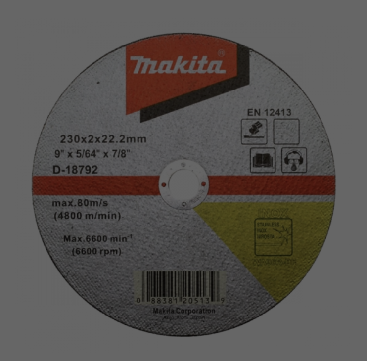 Đá cắt mỏng cho thép, inox (230X2X22.2) MAKITA - D-18792
