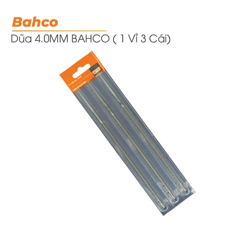 Dũa 4.0MM BAHCO - 8"X200MMX4.0 - (1 vỉ 3 Cái)