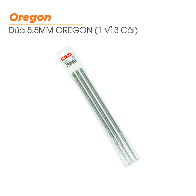 Dũa 5.5MM OREGON - 7/32X8" 70502T - (1 vỉ 3 Cái)