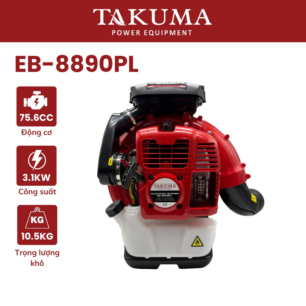 Máy thổi lá đeo lưng 2 thì TAKUMA - EB8890PL - (75.6cc)