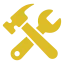 Wrench icon representing reliable warranty