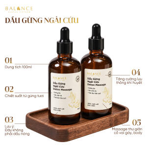 Dầu Gừng Ngải Cứu Detox Massage Hỗ Trợ Giảm Mỡ - Thư Giãn Toàn Thân
